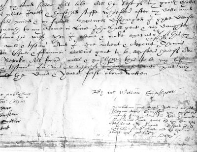 Signature of William Shakespeare (1564-1616), 1616 by English School